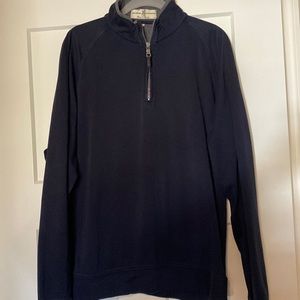 Fairway & Greene Navy Fighting Illini 1/4 zip pullover - 100% Pima Cotton size L